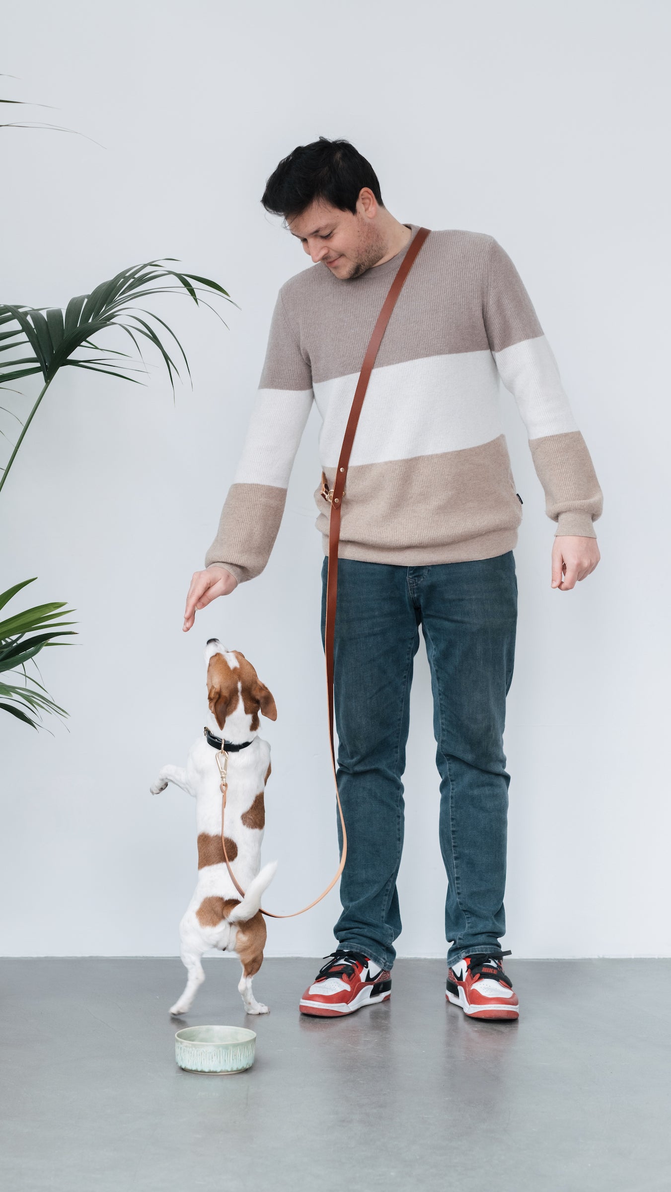 Hands Free Gezdirme Kayışı - Konyak