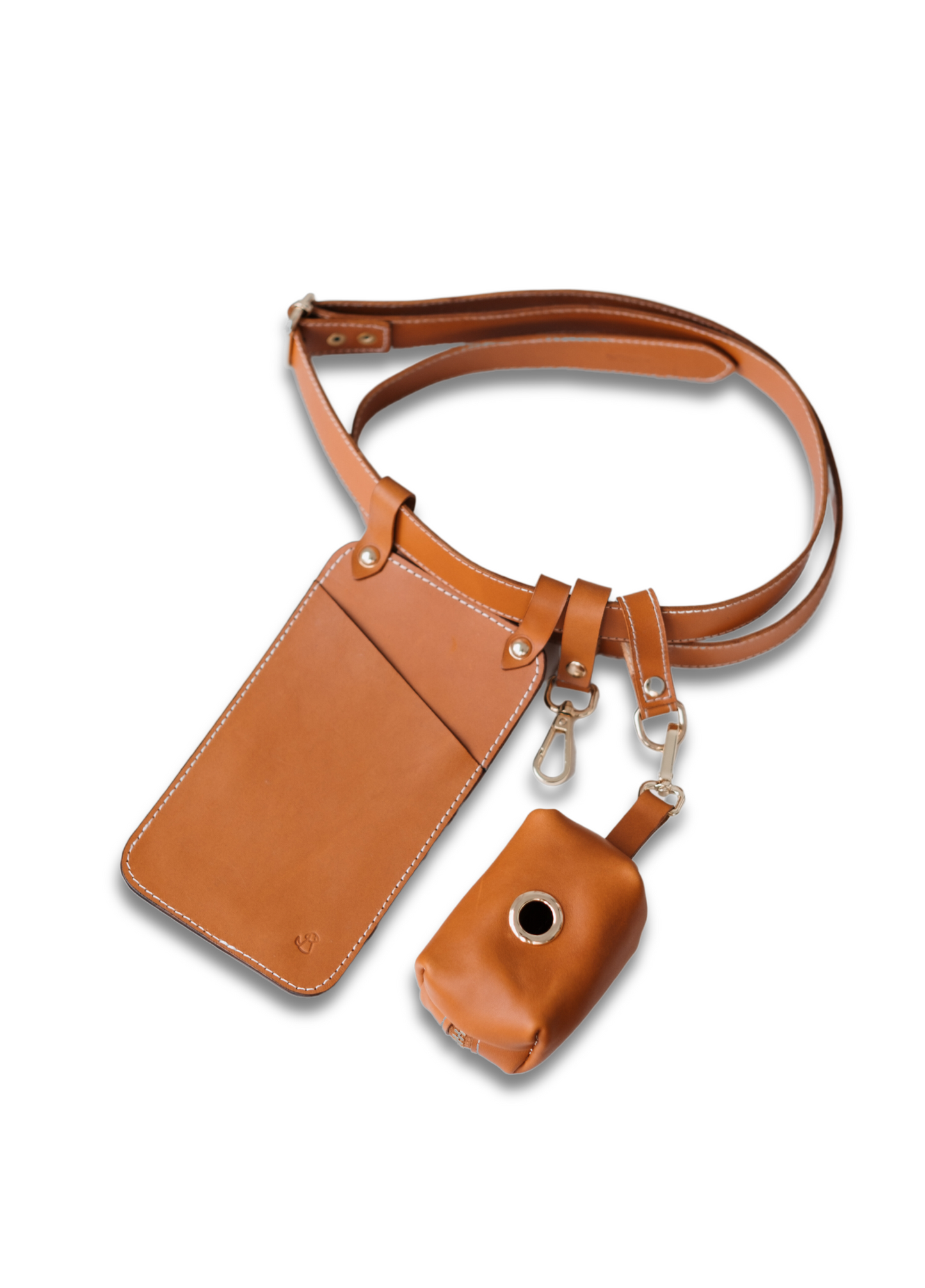 Multibag / Çok Amaçlı Köpek Gezdirme Kemeri - Taba