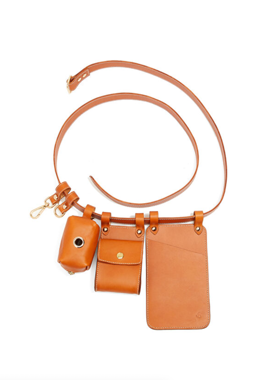 Multibag / Çok Amaçlı Köpek Gezdirme Kemeri - Taba