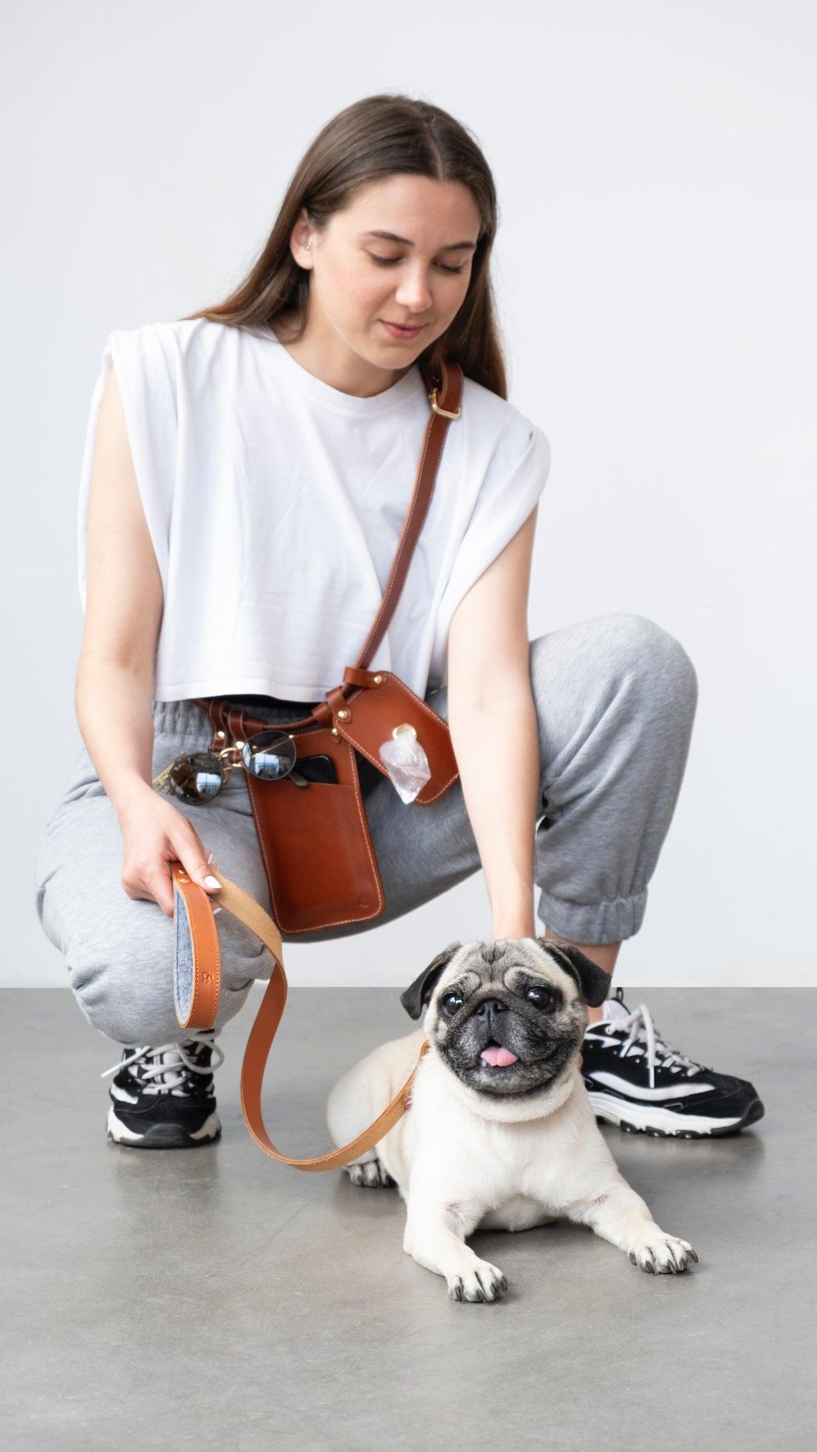 Multibag / Çok Amaçlı Köpek Gezdirme Kemeri - Konyak - Pups & Itchy